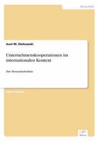 Unternehmenskooperationen im internationalen Kontext