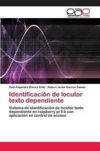 Identificacion de locutor texto dependiente