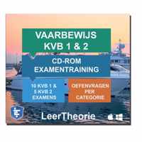 Vaarbewijs 1 en 2  CD-ROM Pleziervaartbewijs Examentraining  10 examens KVB 1 + 5 examens KVB 2 - Ontworpen voor het CBR KVB 1 en 2 Examen