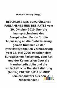 BESCHLUSS vom 20. Oktober 2010 über die Inanspruchnahme des Europäischen Fonds für die Anpassung an die Globalisierung gemäß Nummer 28 der Interinstit