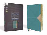 NASB, Thinline Bible, Large Print, Leathersoft, Teal, Red Letter, 1995 Text, Comfort Print