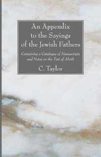 An Appendix To The Sayings Of The Jewish Fathers