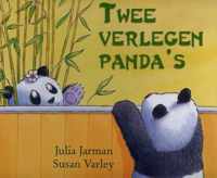 Twee verlegen pandas