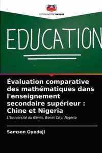 Evaluation comparative des mathematiques dans l'enseignement secondaire superieur