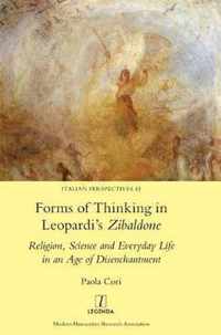 Forms of Thinking in Leopardi's Zibaldone