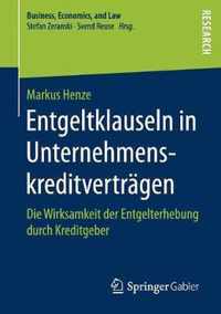 Entgeltklauseln in Unternehmenskreditvertragen