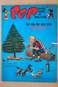 Pep No.12 - Een pittig weekblad met Mickey en Kuifje - 22 december 1962