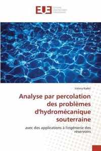 Analyse par percolation des problemes d'hydromecanique souterraine