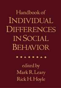 Handbook of Individual Differences in Social Behavior