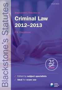 Blackstone's Statutes on Criminal Law