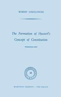 The Formation of Husserl's Concept of Constitution