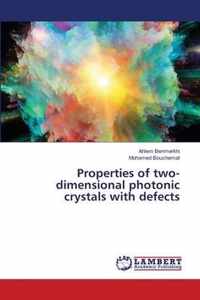 Properties of two-dimensional photonic crystals with defects