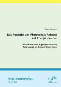 Das Potenzial von Photovoltaik-Anlagen mit Energiespeicher: Wirtschaftlichkeit, Eigenverbrauch und Autarkiegrad am Beispiel Ecolar-Home