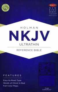 NKJV Ultrathin Reference Bible, Purple LeatherTouch