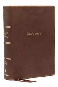 NKJV, Compact Single-Column Reference Bible, Leathersoft, Brown, Comfort Print