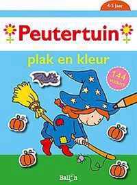 Plak en kleur heks 4-5 jaar