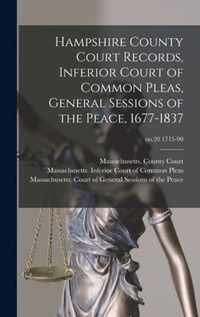 Hampshire County Court Records, Inferior Court of Common Pleas, General Sessions of the Peace, 1677-1837; no.20 1715-90