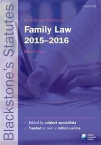 Blackstone's Statutes on Family Law