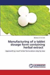 Manufacturing of a tablet dosage form containing herbal extract