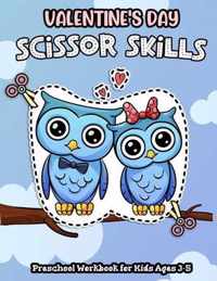 Valentine's Day Scissor Skills Preschool Workbook For Kids Ages 3-5