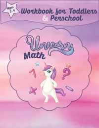 Unicorn Math Workbook for Toddlers and Preschool Ages 2-4