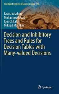 Decision and Inhibitory Trees and Rules for Decision Tables with Many-valued Decisions