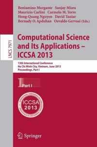 Computational Science and Its Applications -- ICCSA 2013