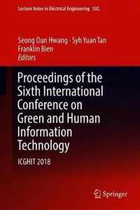 Proceedings of the Sixth International Conference on Green and Human Information Technology