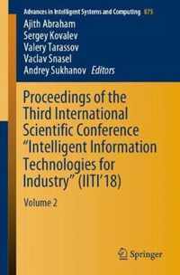Proceedings of the Third International Scientific Conference Intelligent Inform