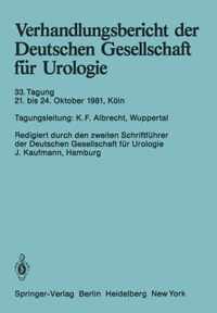 Verhandlungsbericht Der Deutschen Gesellschaft Fur Urologie