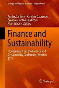 Finance and Sustainability