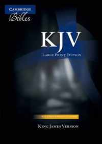 KJV Large Print Text Bible, Black French Morocco Leather, KJ653