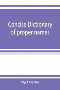 Concise dictionary of proper names and notable matters in the works of Dante