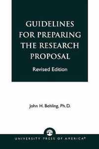 Guidelines for Preparing the Research Proposal