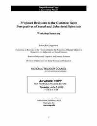 Proposed Revisions to the Common Rule: Perspectives of Social and Behavioral Scientists