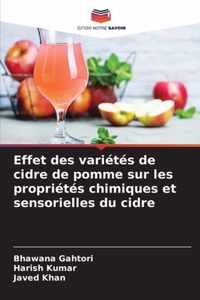 Effet des varietes de cidre de pomme sur les proprietes chimiques et sensorielles du cidre