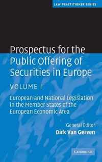 Prospectus for the Public Offering of Securities in Europe, Volume 1