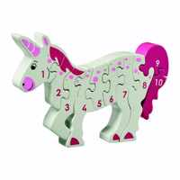 Houten puzzel Unicorn - Leren tellen 1-10