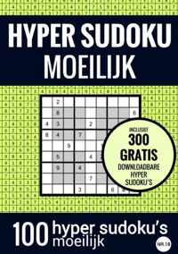 Sudoku Moeilijk: HYPER SUDOKU - nr. 18 - Puzzelboek met 100 Moeilijke Puzzels voor Volwassenen en Ouderen