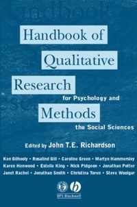 Handbook of Qualitative Research Methods for Psychology and the Social Sciences