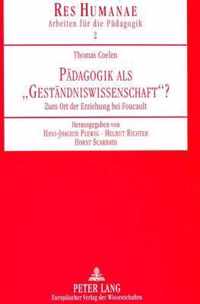 Paedagogik ALS -Gestaendniswissenschaft-?