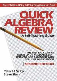 Quick Algebra Review