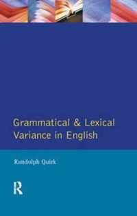 Grammatical and Lexical Variance in English