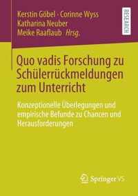 Quo Vadis Forschung Zu Schulerruckmeldungen Zum Unterricht