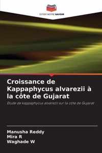 Croissance de Kappaphycus alvarezii a la cote de Gujarat