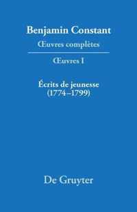 OEuvres completes, I, Ecrits de jeunesse (1774-1799)