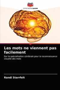 Les mots ne viennent pas facilement