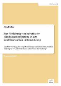 Zur Foerderung von beruflicher Handlungskompetenz in der kaufmannischen Erstausbildung