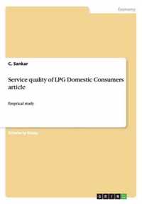 Service quality of LPG Domestic Consumers article