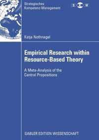 Empirical Research within Resource-based Theory